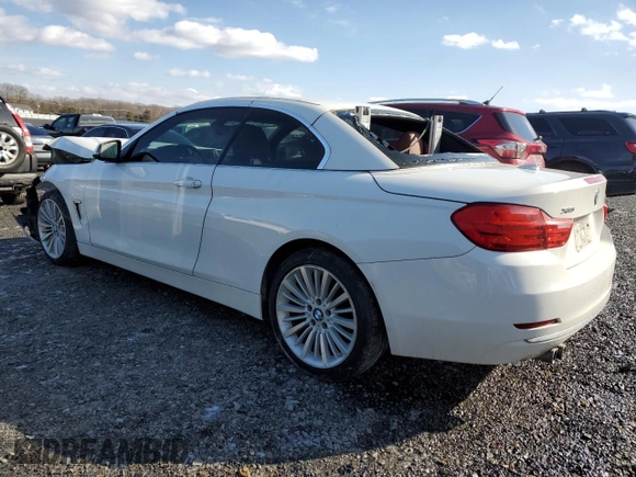 2014 BMW 4 Series 428i xDrive with VIN WBA3T1C54EPS98016, listed as a Copart auction lot 43812335 with 57,634 mi miles and Salvage Title. Bid and sale history available at carsss.com. Image 2.
