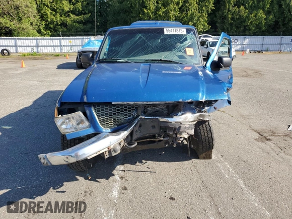 2002 Ford Ranger XLT Off-Road with VIN 1FTZR45U02PA35583, listed as a Copart auction lot 55477815 with 194,401 mi miles and Salvage title. Bid and sale history available at DreamBid. Image 5.