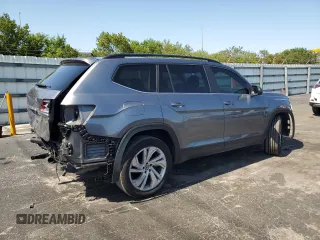 2021 Volkswagen Atlas SE with VIN 1V2JR2CA8MC591627, listed as a Copart auction lot 57173165 with 39,625 mi miles and Salvage title. Bid and sale history available at DreamBid. Image 3.