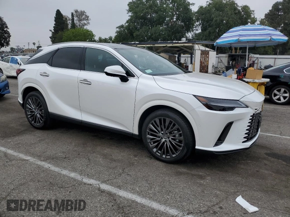 2023 Lexus RX 350 with VIN 2T2BAMBA0PC013734, listed as a Copart auction lot 55179335 with 22,314 mi miles and Salvage title. Bid and sale history available at DreamBid. Image 4.