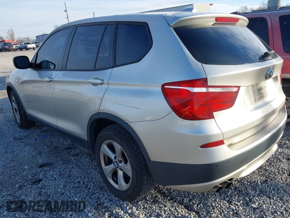2011 BMW X3 28i with VIN 5UXWX5C50BL703124, listed as a IAAI auction lot 41563175 with 216,317 mi miles. Bid and sale history available at carsss.com. Image 3.