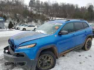 2018 Jeep Cherokee Trailhawk with VIN 1C4PJMBX5JD548695, listed as a Copart auction lot 41658465 with 123,808 mi miles and Salvage Title. Bid and sale history available at carsss.com. Image 1.