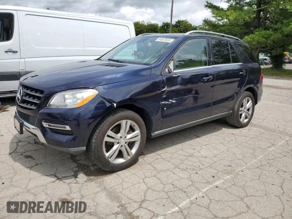 2013 Mercedes-Benz M ML 350 with VIN 4JGDA5HB3DA153081, listed as a Copart auction lot 64823524 with 129,004 mi miles and Salvage Title. Bid and sale history available at carsss.com. Image 1.