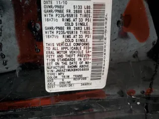 2011 Nissan Murano LE with VIN JN8AZ1MUXBW054889, listed as a Copart auction lot 47469605 with 227,909 mi miles and Salvage Title. Bid and sale history available at DreamBid. Image 13.