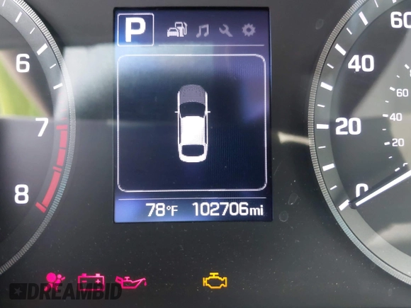 2017 Hyundai Sonata Sport with VIN 5NPE34AFXHH594862, listed as a IAAI auction lot 41952123 with 102,706 mi miles. Bid and sale history available at carsss.com. Image 16.
