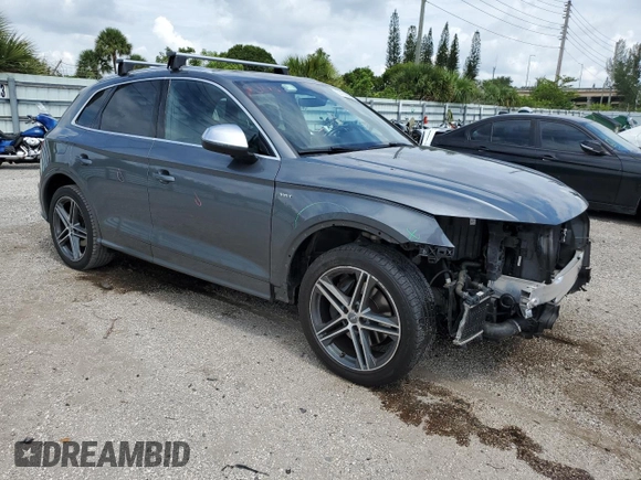 2018 Audi SQ5 Premium Plus with VIN WA1A4AFY9J2213637, listed as a Copart auction lot 66158564 with 63,717 mi miles and Salvage Title. Bid and sale history available at DreamBid. Image 4.