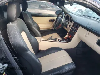 2001 Mercedes-Benz SLK-Class with VIN WDBKK65F51F217396, listed as a Copart auction lot 74339214 with 56,281 mi miles and Salvage Title. Bid and sale history available at carsss.com. Image 10.