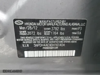 2013 Hyundai Elantra GLS with VIN 5NPDH4AE9DH161404, listed as a Copart auction lot 44457685 with 114,889 mi miles and Salvage Title. Bid and sale history available at carsss.com. Image 14.