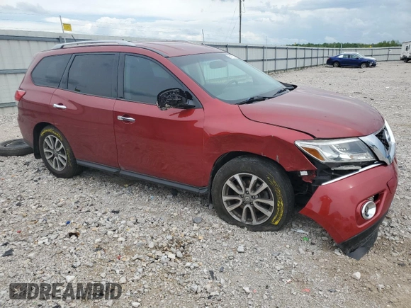 2016 Nissan Pathfinder SV with VIN 5N1AR2MM9GC662053, listed as a Copart auction lot 55473025 with 161,150 mi miles and Salvage title. Bid and sale history available at DreamBid. Image 4.
