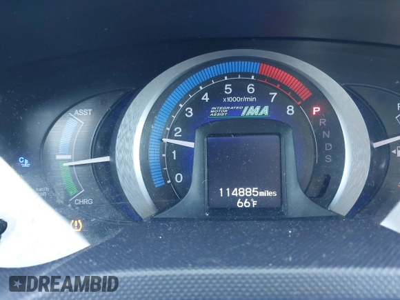 2010 Honda Insight EX with VIN JHMZE2H74AS013148, listed as a IAAI auction lot 42194894 with 114,885 mi miles and . Bid and sale history available at DreamBid. Image 7.