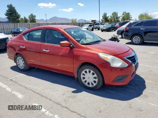 2015 Nissan Versa SV with VIN 3N1CN7AP5FL851292, listed as a Copart auction lot 59463915 with 35,365 mi miles and Salvage title. Bid and sale history available at DreamBid. Image 4.