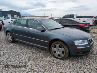 2004 Audi A8 with VIN WAUML44E04N021359, listed as a Copart auction lot 63251205 with 68,626 mi miles and Salvage title. Bid and sale history available at DreamBid. Image 4.