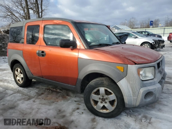 2004 Honda Element EX with VIN 5J6YH18624L015642, listed as a Copart auction lot 46146415 with 201,566 mi miles and Salvage Title. Bid and sale history available at DreamBid. Image 4.