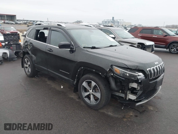 2019 Jeep Cherokee Limited with VIN 1C4PJMDX7KD418271, listed as a IAAI auction lot 41679371 with 53,914 mi miles. Bid and sale history available at carsss.com. Image 1.