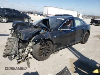 2016 Tesla Model S 90D with VIN 5YJSA1E26GF168260, listed as a Copart auction lot 48703154 with 90,567 mi miles and Salvage Title. Bid and sale history available at DreamBid. Image 1.