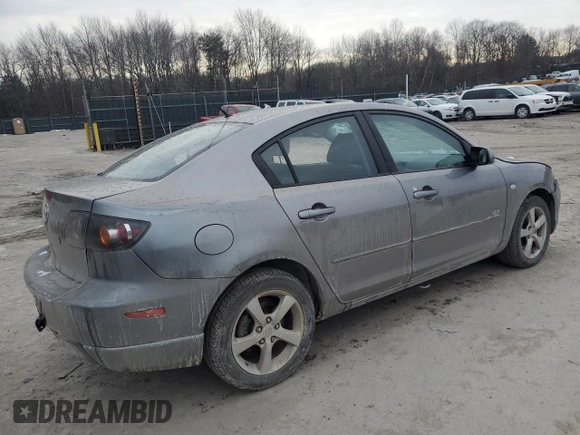 2004 Mazda 3 s with VIN JM1BK323X41163279, listed as a Copart auction lot 88756245 with 163,862 mi miles and Salvage Title. Bid and sale history available at DreamBid. Image 3.