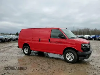 2023 Chevrolet Express Cargo Van with VIN 1GCWGAFPXP1189244, listed as a Copart auction lot 83864984 with 5,612 mi miles and Salvage Title. Bid and sale history available at carsss.com. Image 12.