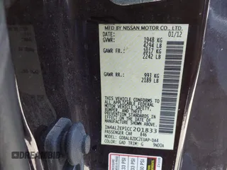 2012 Nissan Altima 2.5 S with VIN 1N4AL2EP1CC201833, listed as a IAAI auction lot 42108222 with 160,107 mi miles. Bid and sale history available at carsss.com. Image 9.