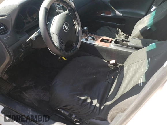 2008 Lexus IS 250 with VIN JTHBK26298508225, listed as a Copart auction lot 60341785 with 257,504 mi miles and Salvage title. Bid and sale history available at DreamBid. Image 7.