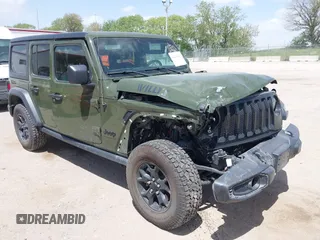 2021 Jeep Wrangler Unlimited Sport S with VIN 1C4HJXDN6MW815241, listed as a IAAI auction lot 42279545 with 45,341 mi miles and . Bid and sale history available at DreamBid. Image 1.