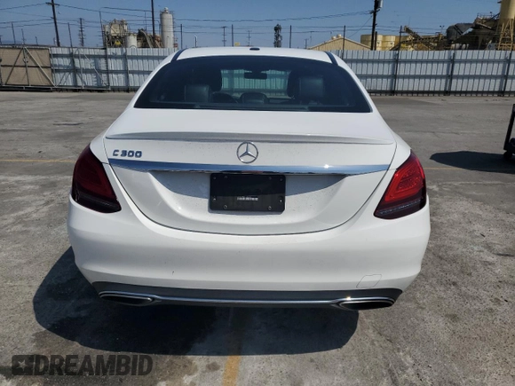 2019 Mercedes-Benz C 300 with VIN 55SWF8DB6KU296308, listed as a Copart auction lot 59987475 with 52,187 mi miles and Salvage title. Bid and sale history available at DreamBid. Image 6.