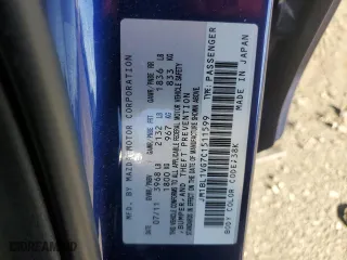 2012 Mazda Mazda3 i Touring with VIN JM1BL1VG7C1511599, listed as a Copart auction lot 83881914 with 166,652 mi miles and Salvage Title. Bid and sale history available at carsss.com. Image 14.