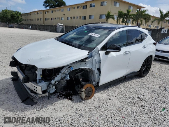2022 Lexus NX with VIN JTJKGCEZ9N5003693, listed as a Copart auction lot 45429415 with 35,672 mi miles and Salvage Title. Bid and sale history available at carsss.com. Image 1.