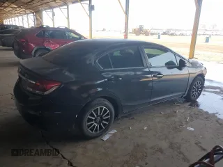 2013 Honda Civic LX with VIN 2HGFB2F52DH509724, listed as a Copart auction lot 54109225 with 109,034 mi miles and Salvage Title. Bid and sale history available at DreamBid. Image 3.