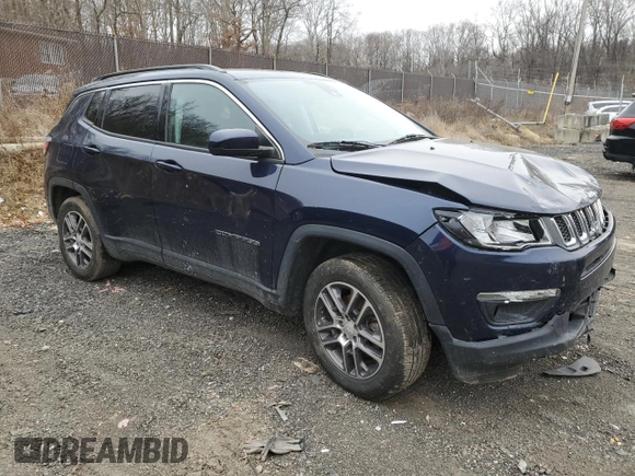2020 Jeep Compass Latitude with VIN 3C4NJDBB9LT222861, listed as a Copart auction lot 44104285 with 68,090 mi miles and Salvage Title. Bid and sale history available at carsss.com. Image 4.