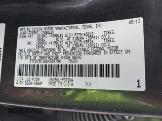 2013 Toyota Tundra с VIN 5TFDY5F18DX309798, выставлен на аукционе IAAI как лот 41711578 с пробегом 123 642 миль миль и . История ставок и продаж доступна на DreamBid. Изображение 9.
