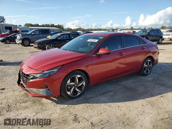 2021 Hyundai Elantra Limited with VIN KMHLP4AG2MU150603, listed as a Copart auction lot 79823994 with 48,899 mi miles and Salvage Title. Bid and sale history available at DreamBid. Image 1.