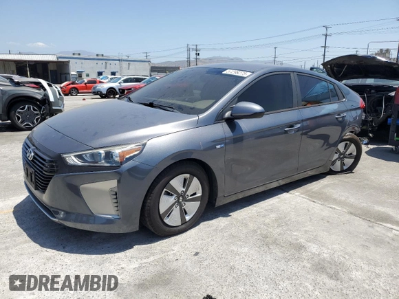 2019 Hyundai Ioniq Blue with VIN KMHC65LC7KU131433, listed as a Copart auction lot 57298275 with 86,779 mi miles and Salvage title. Bid and sale history available at DreamBid. Image 1.