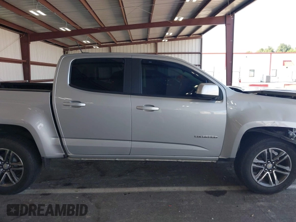 2020 Chevrolet Colorado 4WD Work Truck with VIN 1GCGTBEN3L1215909, listed as a IAAI auction lot 42591564 with 45,369 mi miles and . Bid and sale history available at DreamBid. Image 14.