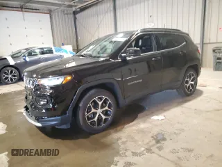 2024 Jeep Compass Limited with VIN 3C4NJDCN3RT163940, listed as a Copart auction lot 54887125 with 4,991 mi miles and Salvage title. Bid and sale history available at DreamBid. Image 1.