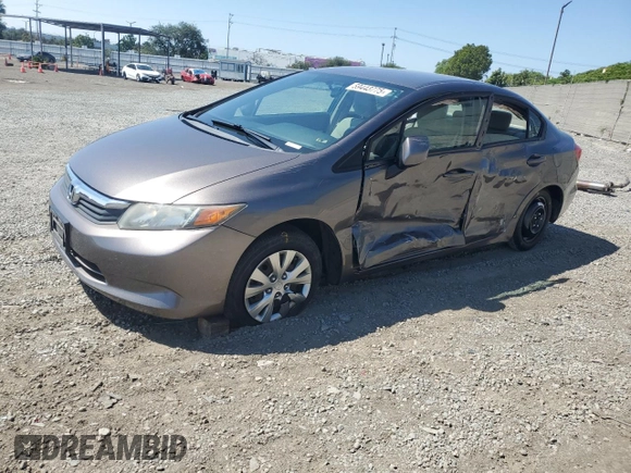 2012 Honda Civic LX z VIN 2HGFB2F5XCH517276, wystawiony jako Copart lot #59443775 z przebiegiem 98 749 mil mil oraz Szkoda całkowita • Salvage title. Historia ofert i sprzedaży dostępna na DreamBid. Obrazek 1.