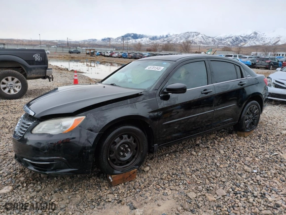 2012 Chrysler 200 LX with VIN 1C3CCBAB2CN202883, listed as a Copart auction lot 45701345 with 207,506 mi miles and Salvage Title. Bid and sale history available at carsss.com. Image 1.