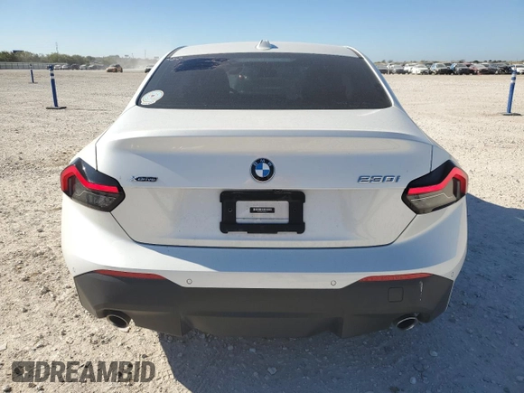 2023 BMW 2 Series 230i xDrive with VIN 3MW33CM07P8D21577, listed as a Copart auction lot 80245204 with 27,606 mi miles and Salvage Title. Bid and sale history available at carsss.com. Image 6.