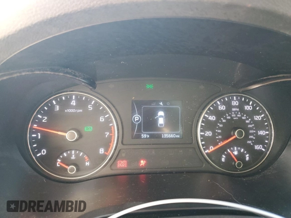 2016 Kia Optima LX with VIN 5XXGT4L36GG060134, listed as a Copart auction lot 42814385 with 135,660 mi miles and Non Repairable. Bid and sale history available at carsss.com. Image 9.