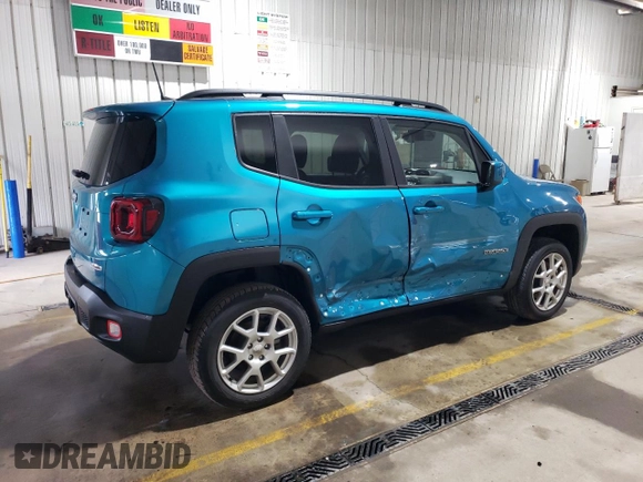 2021 Jeep Renegade Latitude with VIN ZACNJDB1XMPN33454, listed as a Copart auction lot 52956695 with 9,539 mi miles and Salvage Title. Bid and sale history available at carsss.com. Image 3.
