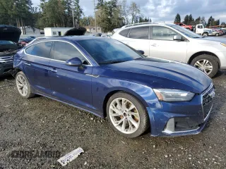 2020 Audi A5 Sportback Premium with VIN WAUANCF56LA007430, listed as a Copart auction lot 87229744 with Not provided miles and Salvage title. Bid and sale history available at DreamBid. Image 4.