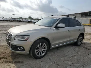 2014 Audi Q5 Premium with VIN WA1CFAFP9EA125676, listed as a Copart auction lot 55152865 with 117,386 mi miles and Salvage title. Bid and sale history available at DreamBid. Image 1.