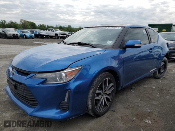 2016 Scion tC with VIN JTKJF5C71GJ014138, listed as a Copart auction lot 52180984 with 71,502 mi miles and Salvage Title. Bid and sale history available at carsss.com. Image 1.
