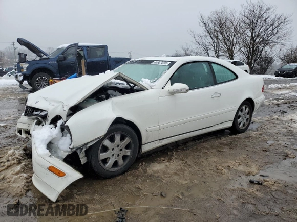 2002 Mercedes-Benz CLK 320/430 with VIN WDBLJ65G82T126125, listed as a Copart auction lot 44887835 with Not Provided miles and Salvage Title. Bid and sale history available at DreamBid. Image 1.
