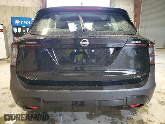 2025 Nissan Kicks S with VIN 3N8AP6BB1SL344691, listed as a Copart auction lot 52616745 with 1,244 mi miles and Salvage Title. Bid and sale history available at carsss.com. Image 6.