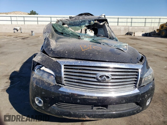 2014 Infiniti QX80 with VIN JN8AZ2NFXE9556066, listed as a Copart auction lot 70839154 with Not Provided miles and Salvage Title. Bid and sale history available at carsss.com. Image 5.