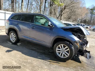 2016 Toyota Highlander LE with VIN 5TDZARFH3GS022622, listed as a Copart auction lot 46581685 with 107,316 mi miles and Salvage Title. Bid and sale history available at carsss.com. Image 4.
