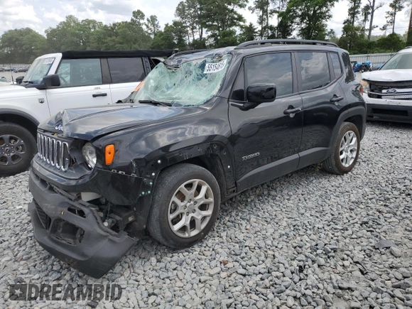 2017 Jeep Renegade Altitude z VIN ZACCJABB1HPF76944, wystawiony jako Copart lot #55154615 z przebiegiem 106 292 mil mil oraz Szkoda całkowita • Salvage title. Historia ofert i sprzedaży dostępna na DreamBid. Obrazek 1.