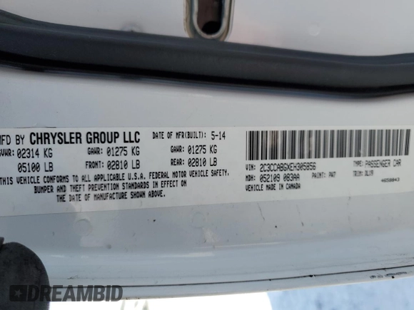 2014 Chrysler 300 with VIN 2C3CCABGXEH305856, listed as a Copart auction lot 44945355 with 0 mi miles and Salvage Title. Bid and sale history available at carsss.com. Image 13.