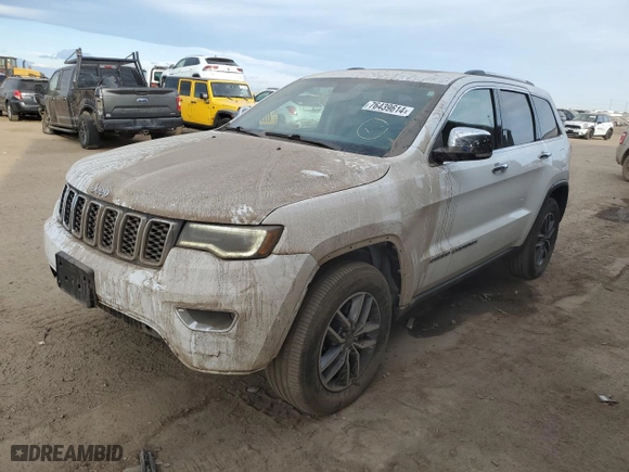 2019 Jeep Grand Cherokee Limited X with VIN 1C4RJFBTXKC555585, listed as a Copart auction lot 76439614 with 45,380 mi miles and Salvage Title. Bid and sale history available at carsss.com. Image 1.