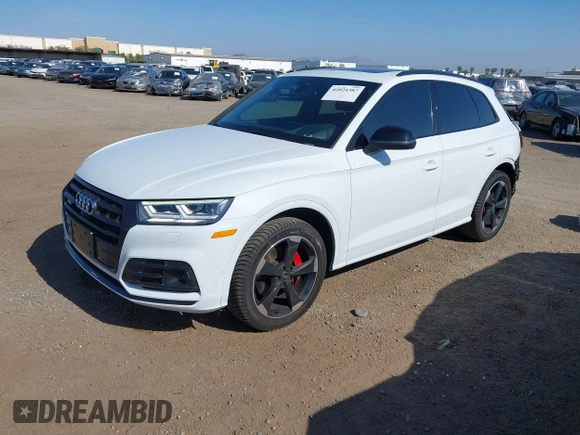 2019 Audi SQ5 Prestige with VIN WA1C4AFY4K2131017, listed as a IAAI auction lot 42024387 with 65,788 mi miles. Bid and sale history available at carsss.com. Image 2.